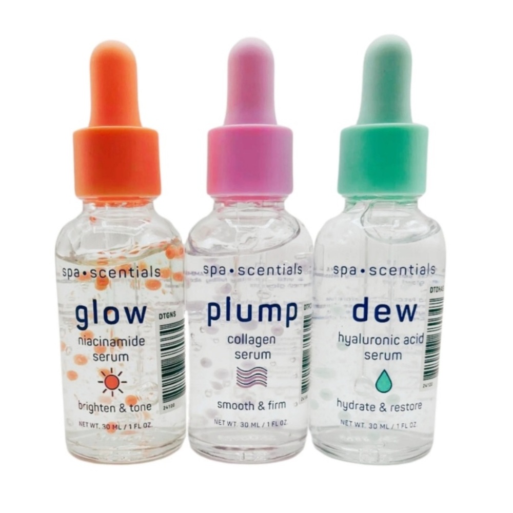 SPA SENSUALS Glow, Plump, and Dew Serum Set 3 VIRTUAL SERUMS (NEW) - Picture 1 of 6